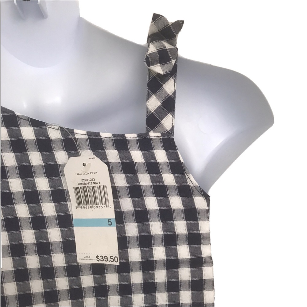 Nautica Girl Dress Size 5 Blue White Checkered - Picture 7 of 8